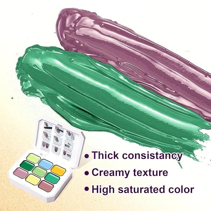 Gradient Painting Gel, 9 Colors Ombre Gel Nail Polish Bright Green for Women St. Patrick's Day Pat Aura Nails French Manicure Soak Off UV Long-lasting Home Nail Salon DIY Rainy Day