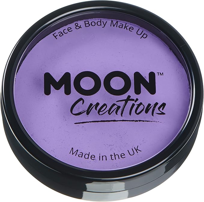 Pro Face & Body Paint Cake Pots by Moon Creations - Lilac - Professional Water Based Face Paint Makeup for Adults, Kids - 1.26oz
