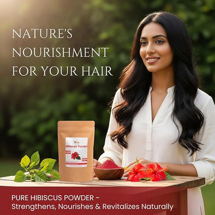 Hibiscus Flower Powder | 3.53 Oz (100 g) | Natural & Pure Powder for Hair Care By KVAAS