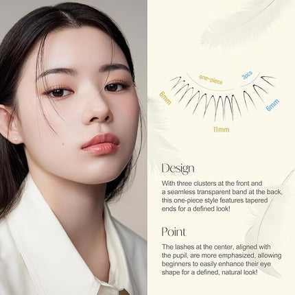 EYEME Eyelash x Artist Collaboration NO.01 – 5 Set Pack, Natural False Eyelashes, Short Lashes for a Soft & Wispy Look, Easy to Apply for a Seamless & Elegant Finish, K-Beauty