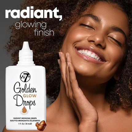 W7 Golden Glow Drops Essential Trio - 3Pcs - Liquid Bronzing Drops, Moisturizer & Body Brush