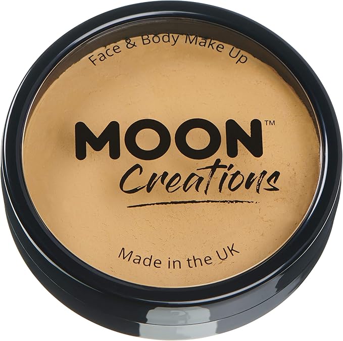 Pro Face & Body Paint Cake Pots by Moon Creations - Golden Sand - Professional Water Based Face Paint Makeup for Adults, Kids - 1.26oz