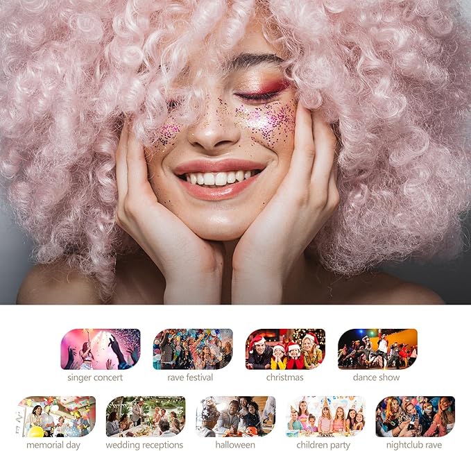 6 Pcs Clear White Face Body Glitter Gel，Holographic Chunky Sequins Body Glitter Paint for Party Singer Concerts Music Festival Rave Accessories for Girls Women Face Body DIY Sparkling Makeup