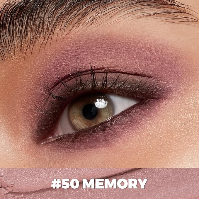 FOCALLURE Shimmer and Matte Cream Eyeshadow Stick,Smooth Brilliant Eye Brightener Pencil for Women,Long Lasting Waterproof Eye Shadow and Liners Makeup,#50 Memory