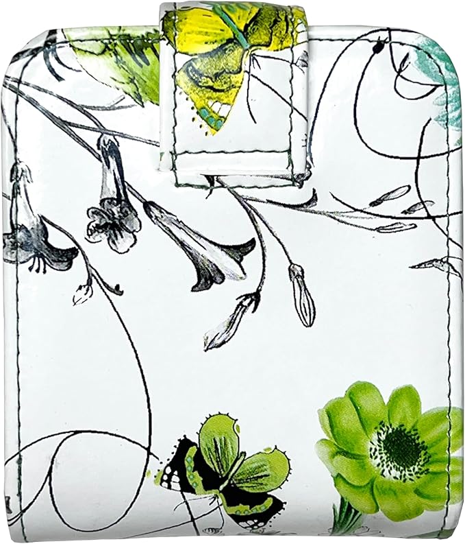 Cockatoo Leather Lipstick Case with Mirror Makeup Holder Portable Small Cosmetic Bag for Women More Colors