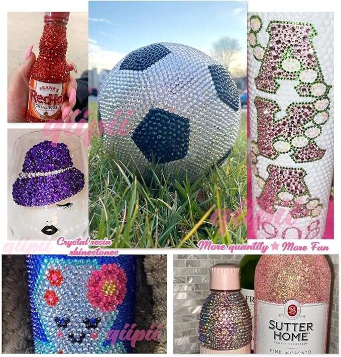 6 Bags Colorful Rose & Pink Series Resin Rhinestones for Bedazzling Crafting 3mm 4mm 5mm Mix Flatback Stones Gems Diamonds for Nails Face Eyes Makeup DIY Crafts Tumblers Bottles Clothes Shoes