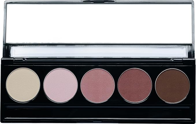 Matte Warm Tone Rose Pink & Brown Vegan Eyeshadow Palette; Talc, Paraben & Cruelty Free
