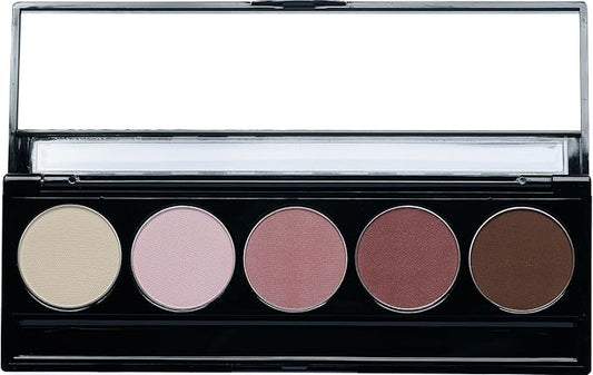 Matte Warm Tone Rose Pink & Brown Vegan Eyeshadow Palette; Talc, Paraben & Cruelty Free