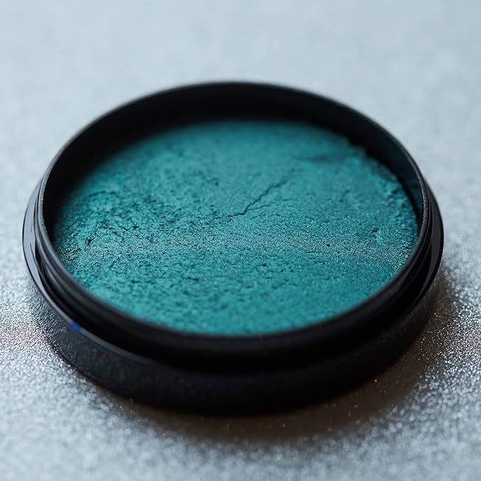 Cosmic Moon Metallic Pro Face & Body Paint Cake Pots Green - Professional Water Based Face Paint Makeup for Adults, Kids - 1.26oz