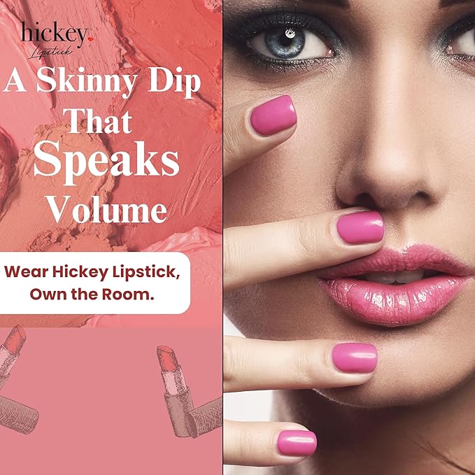 Hickey Lipstick Skinny Dip Light Pink Lipstick Refill - Long Lasting Lipstick for Women - Hydrating & Moisturizing Shade, Lip Color for Women, Gluten-Free & Vegan with Highly Pigmented