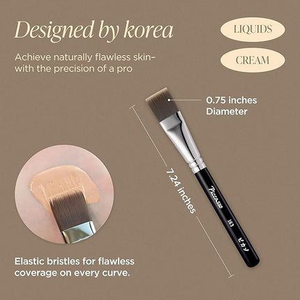 Piccasso Brush 163 Foundation Brush Soft & Dense Synthetic Bristles for Flawless Face Makeup, Perfect for Cream & Liquid Foundation