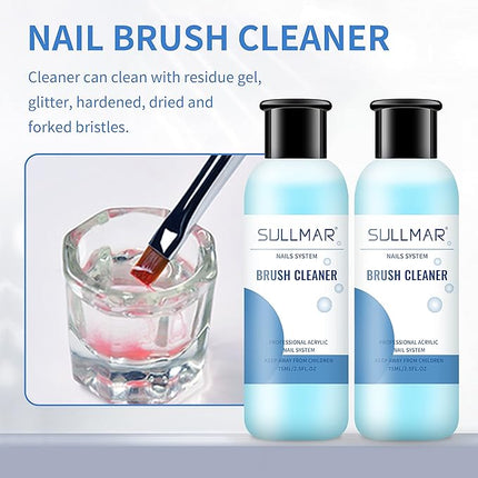 Nail Brush Cleaner 5fl.oz 150ml Nail Brush Cleaner And Conditioner Quickly Clean Nails Art Brush Acrylic NailBrush DIY Salon At Home