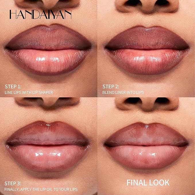 3 Colors 2 in 1 Lip Stain with Lip Oil Pencil.Matte Lip Tattoo Long-Lasting Waterproof LipStain High-Pigment Lipgloss.Gift For Girls and Women