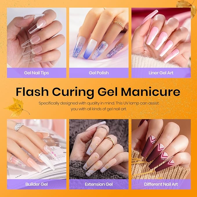 Beetles Mini Uv Light for Gel Nails Flash Curing Innovative with Smart Sensor for Easy and Fast Extension System, Portable Manicure Uv Led Light for Gel Nail Polish Diy