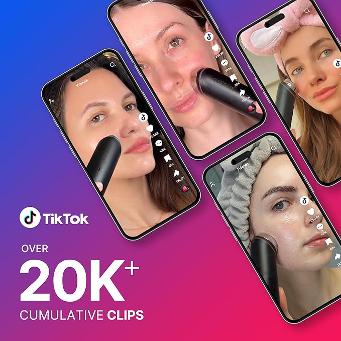 medicube Affordable Pink Routine Duo: Age-R Booster Pro Pink | 6-in-1 Real Glass Glow Beauty Massager and PDRN Peptide Serum