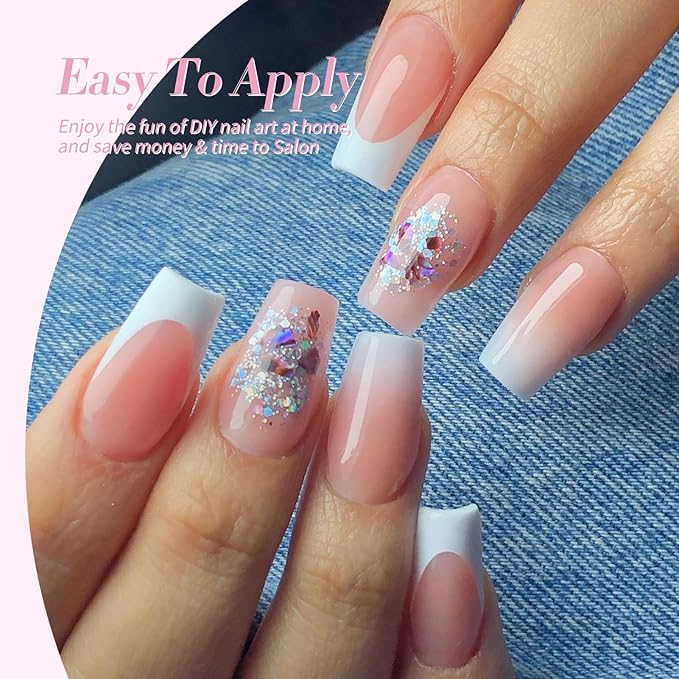 Born Pretty French Manicure Gel Nail Polish French Base Color Gel Polish Jelly Gel Nail Polish Set Sheer Milky Jelly Nude Pink Gel Polish Nail Art DIY at Home 6PCS