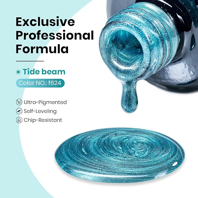 Beetles Blue Cat Eye Gel Polish, 15ML Blue Glass Cat Eye Glitter Gel Polish with Magnet Shimmer Translucent Sheer Color Soak Off UV Tide beam Series French Nail Art Dsign Gift for Women