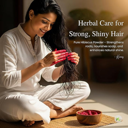 Hibiscus Flower Powder | 3.53 Oz (100 g) | Natural & Pure Powder for Hair Care By KVAAS