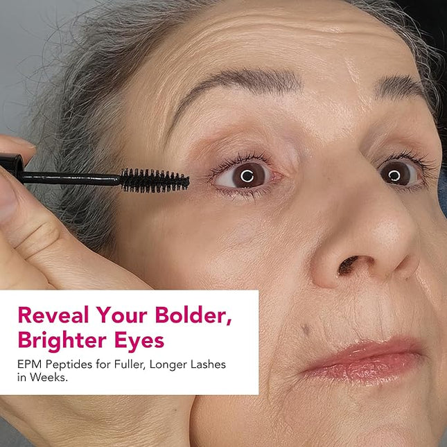 Mascara Bond (4ml) Volumizing & Lengthening Mascara with Peptide Growth Complex for Long Lashes - No Clump, No Glue with Lash Growth Serum - Enhance Volume, Definition, and Strength for Fuller Lashes