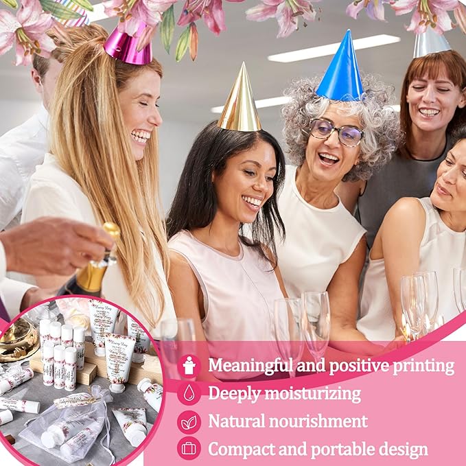 24 Sets Christian Hand Cream and Lip Balm Gift Set Christmas Christian Gift for Women Travel Size Hand Lotion Bible Verse Lip Balm Bulk for Baby Bridal Shower Mom Holiday Gift(Stylish)