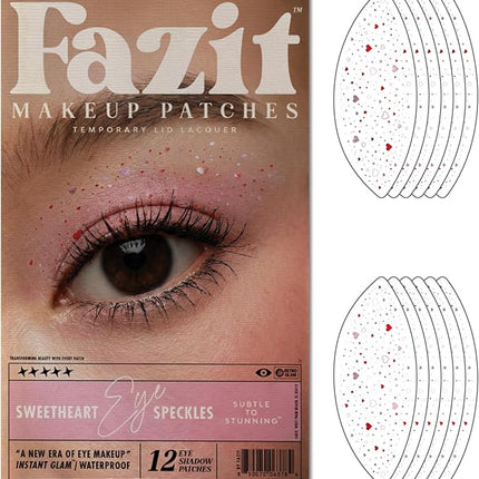 Fazit Makeup Patches - Sweetheart Eye Speckles - Glow Up Make-Up Patches - Cute Glitter Makeup Accessories for Women - Cosmetic Glitter for Face