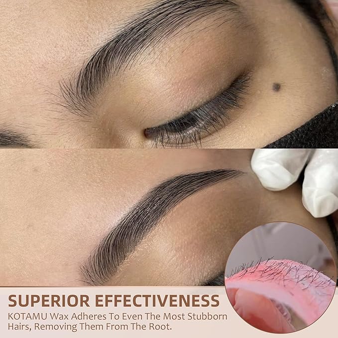 KOTAMU Pink Wax Beans for Hair Removal, 2.5lb, Hard Wax for Face, Eyebrow, Bikini, Brazilian, Leg, Body, Sensitive Skin, Ideal for Women Home Salon Waxing