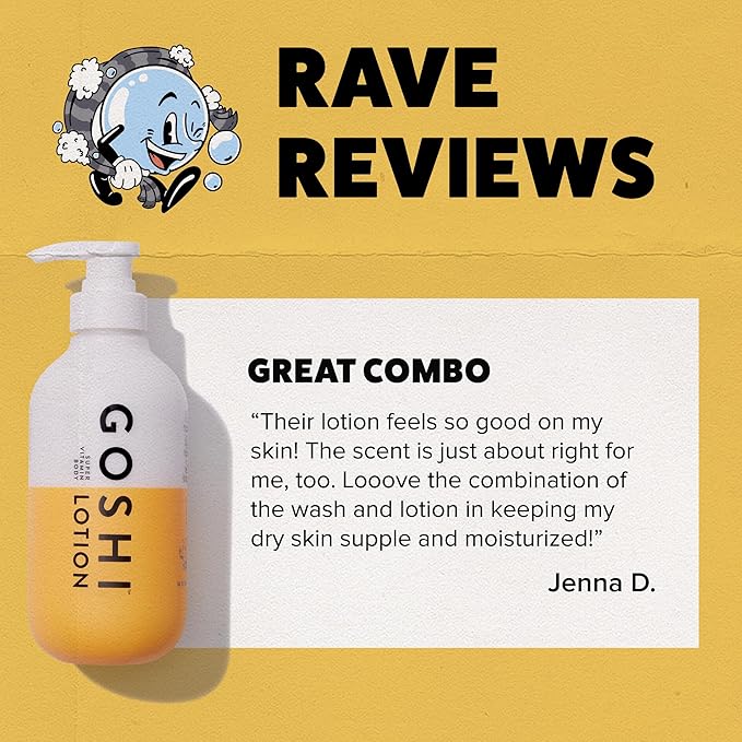 GOSHI Super Vitamin Body Lotion 3.4 oz - pH-Balanced Moisturizing Body Lotion for Men and Women - For All Skin Types