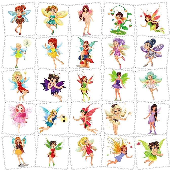 Fairy Temporary Tattoos for Kids - 145 Pieces Glitter styles body Face Makeup Fake Tattoos for Girls,Birthday Party Tattoos Stickers Supplies,Holiday Party Favors Gifts Goodie Bag 10 Sheet