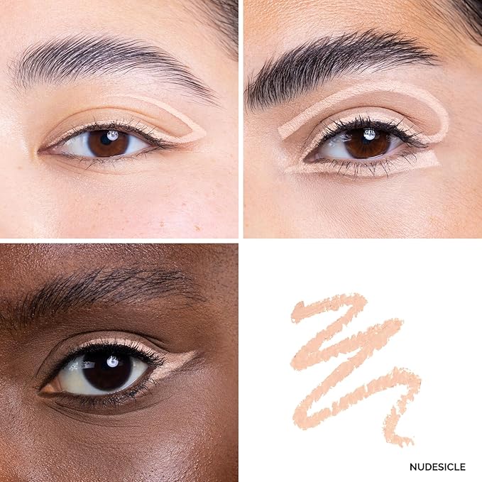 OFIR Waterproof Eye Pencil | Vegan, Cruelty-Free & Smudge-Proof | Creamy Gel Formula for Smooth Application | Long-Lasting, Full-Coverage, Precise Eyeliner Pencil (Nudesicle - Peachy Nude)