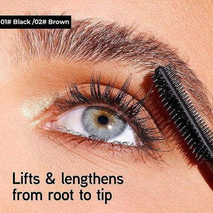Tubing Mascara Black & Brown for Lash Makeup, Natural Defining Curling Eyelashes, Waterproof, Smudge-Proof, for Volumized Lashes