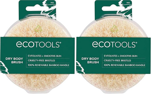 EcoTools Dry Body Brush, for Post Shower & Bath Skincare Routine, Removes Dirt & Promotes Blood Circulation, Helps Reduce Appearance of Cellulite, Eco-Friendly, Vegan & Cruelty-Free, 1 Count