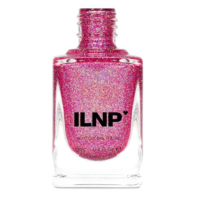 ILNP Paige - Berry Pink Holographic Nail Polish