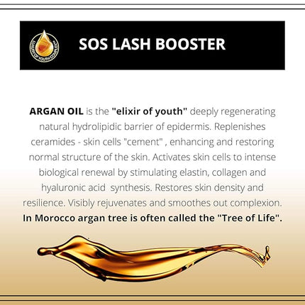 EVELINE COSMETICS Lash Booster with Argan Oil - Eyelash Serum - Doubles Volume, Extends & Strengthens - Multi Colored