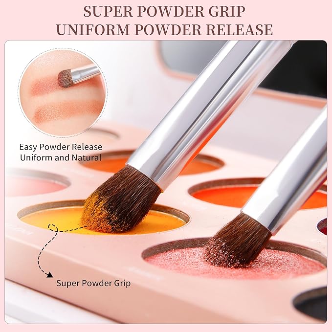 DUcare Eye Makeup Brush Set, 6 Pcs Professional Eyeshadow Blending Makeup Brushes for Concealer Eyebrows Eyeliner, Soft Hairs & Wood Handle