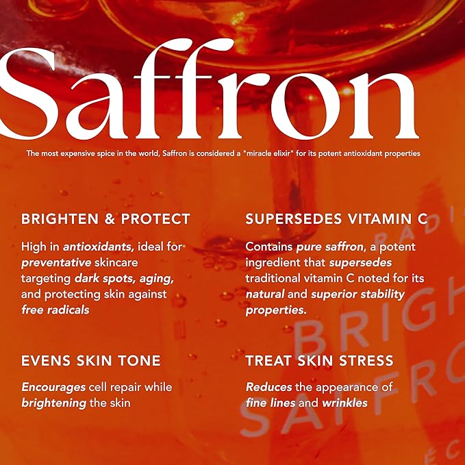 RANAVAT Radiant Rani - Saffron Serum Duo - Full Size & Mini Serum - Vitamin C Alternative (2 Piece)
