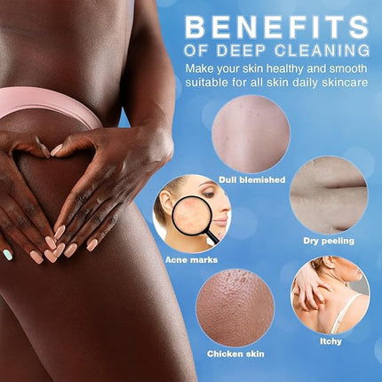 UJFQBH 6 Pieces African Bath Sponge African Net Long Net Bath Sponge Exfoliating Shower Body Scrubber Back Scrubber Skin Smoother,Great for Daily Use (Purple, Purple, Pink, Orange, Blue, Green)