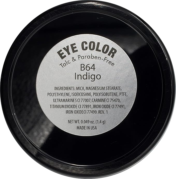 Indigo Denim Navy Blue Purple Violet Opaque Pressed Powder Single Vegan Eyeshadow; Talc, Paraben & Cruelty Free