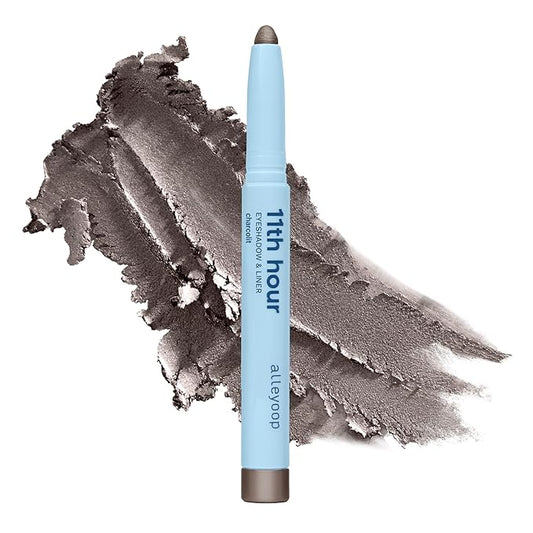 ALLEYOOP 11th Hour Cream Eye Shadow Sticks - Charcolit (Shimmer) - Award-winning Eyeshadow Stick - Smudge-Proof and Crease Proof for Over 11 Hours - Easy-To-Apply and Compact for Travel, 0.05 Oz