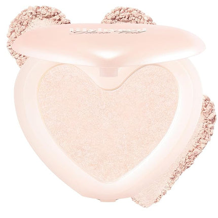 lilybyred Luv Beam Glow Veil | Korean Heart-Shaped Highlighter, Illuminating Shimmer, Radiant Glow, Silky Powder Texture, Buildable & Blendable, Lightweight & Long-Lasting, 0.11 oz. (03 Sugar Beam)