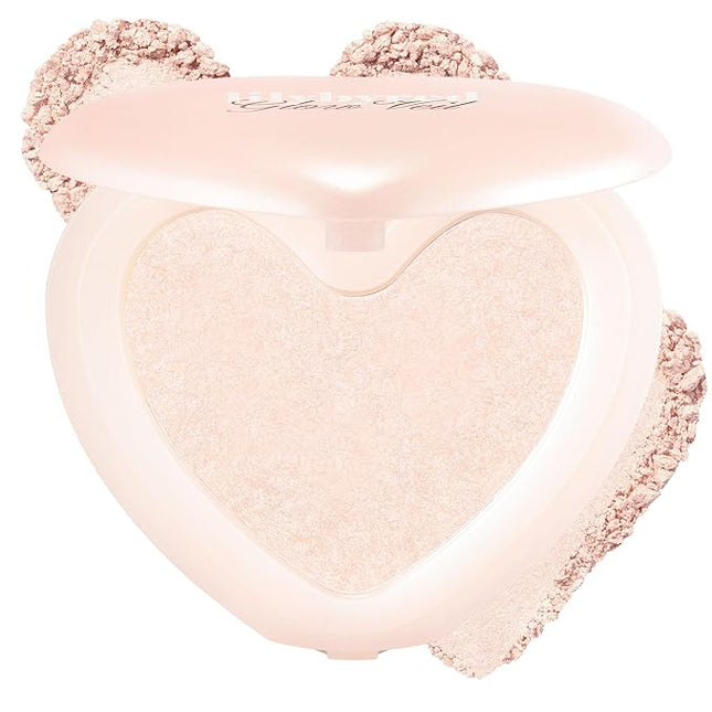 lilybyred Luv Beam Glow Veil | Korean Heart-Shaped Highlighter, Illuminating Shimmer, Radiant Glow, Silky Powder Texture, Buildable & Blendable, Lightweight & Long-Lasting, 0.11 oz. (03 Sugar Beam)