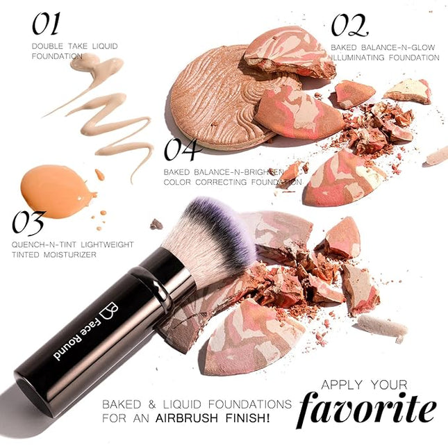 Professional Makeup Brushes BS-MALL With Travel Case - Kabuki Brush Eyeshadow Brush, Concealer Brush, Blush Brush Bronzer & Foundation Brush 20 Pcs, Labeled Daily Use & Versatile Occasions Gift Box