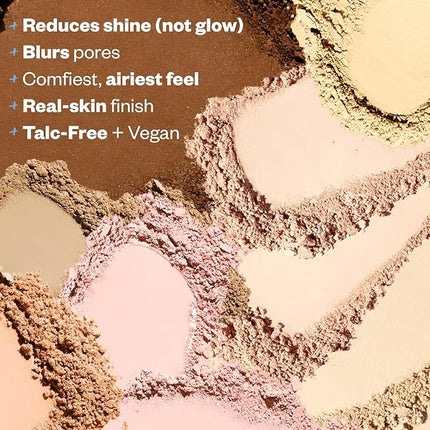 Kosas Cloud Set Face Setting Powder - Smoothing Shine Control, Soft, Sheer Translucent Makeup Finish, Portable & Long-Lasting Loose Pressed Baking Powder - Airy (Sheer Porcelain)