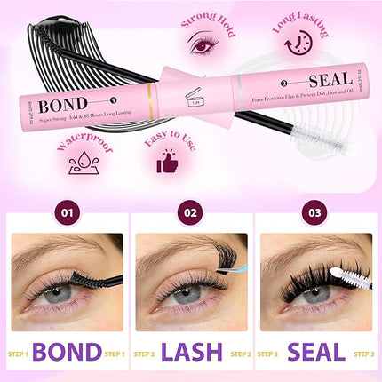 Russian Lash Extensions Kit Spikes Lash Individuals 100D 120D Volume Eyelash Clusters D-Curly Lash Clusters Kit 12-19MM DIY Eyelash Extensions with Bond and Seal Eyelash Glue and Tweezers by Mavphnee