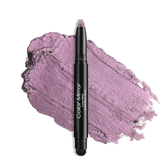 Cream Waterproof Hypoallergenic Eyeshadow Stick, long wear Metallic Glitter Matte Eye Shadow Pencil With Makeup Brush, Eye Brightener, 49 Azalea Metallic