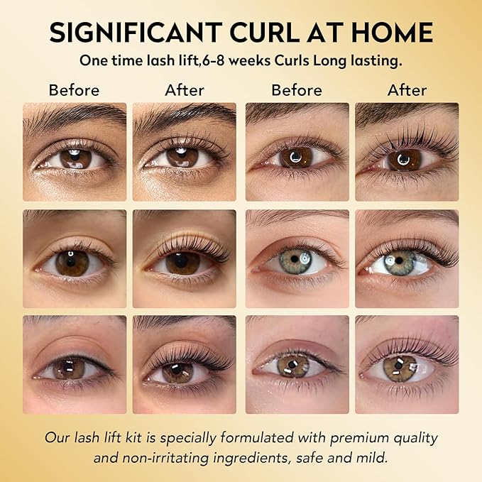 Lash Lift Kit & Brow Lamination Kit Professional Eyelash Perm Kit Semi-Permanent Lash Curling Perming With Detail Instruction Easy For Beginner Achieve Salon-Quality Lash Lift At Home