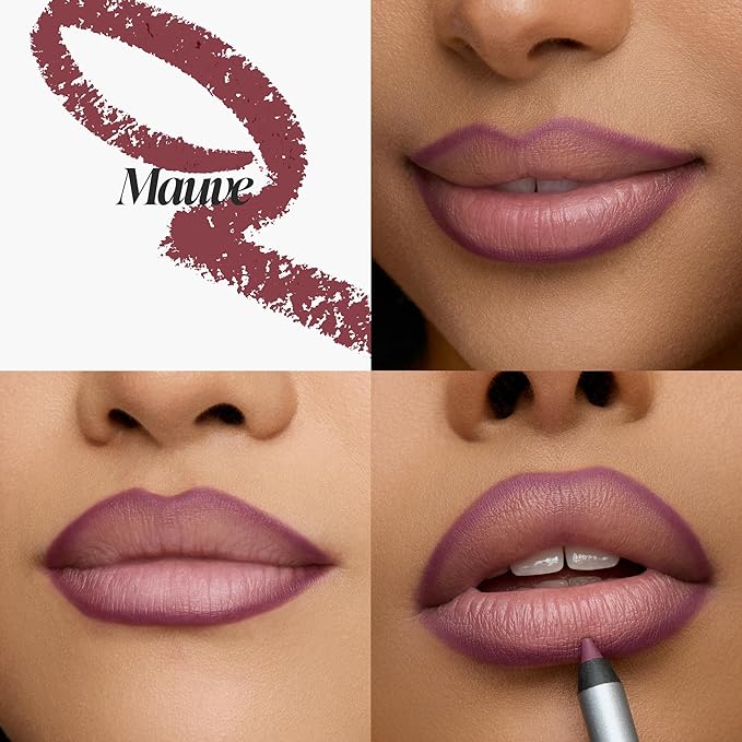 Wonderskin Lip Liner Pencil - 360 Contour Lipliner, Long Lasting, Sharpenable Lip Pencil, Waterproof and Transfer-Proof Nude Lip Liner (Mauve)