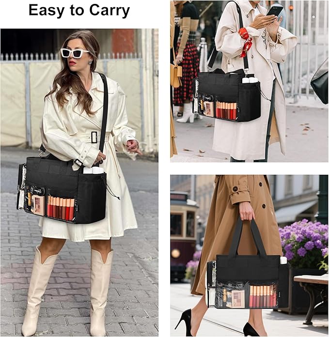 TANTO Travel Makeup Bag Extra Large Makeup Artist Set Bag Large Makeup Organizer Professional Cosmetic Storage Case Tote Bags Hair Stylist Travelling Duffle Bags with Dividers for Makeup Beauty Lover