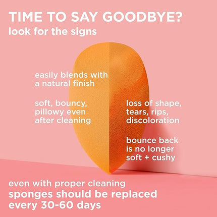 Real Techniques Ultimate Makeup Sponge Trio, Makeup Blending Sponges, For Liquid, Cream, & Powder Products, Powder & Foundation Sponges, Mini Makeup Sponge, Latex-Free Foam, Travel-Friendly, 3 Count