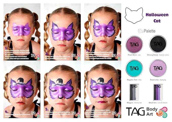 TAG Face and Body Paint - 1 Stroke Split Cake 30g - Magpie