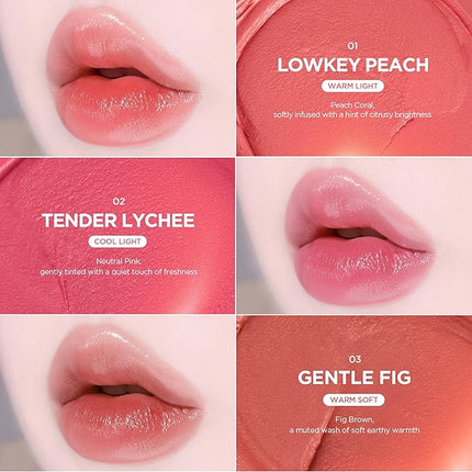 lilybyred Balming Dewy Tint | Korean Semi-Glow Lip Stain, Velvet to Soft Glow Texture, Sheer Buildable Color, Moisturizing & Lightweight, Natural Flush Look, Non-Sticky, 0.21 oz. (04 Romantic Berry)